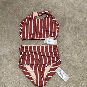 NWT Albion Gamechanger Swim Crop and High Waister Bottoms XS